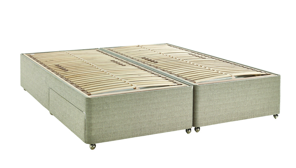 Dunlopillo Sprung Slatted Divan Base Ready for Bed
