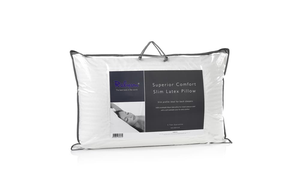 Relyon Natural Superior Comfort Slim Latex Pillow - Ready for Bed